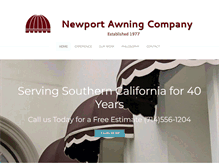 Tablet Screenshot of newportawning.com